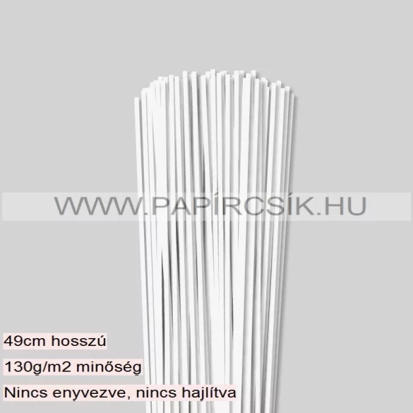 Hârtie quilling, Alb perlat, 3mm. (100 buc., 49cm)