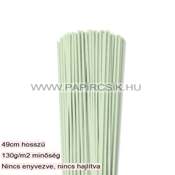 Hârtie quilling, Verde pal, 3mm. (100 buc., 49cm)