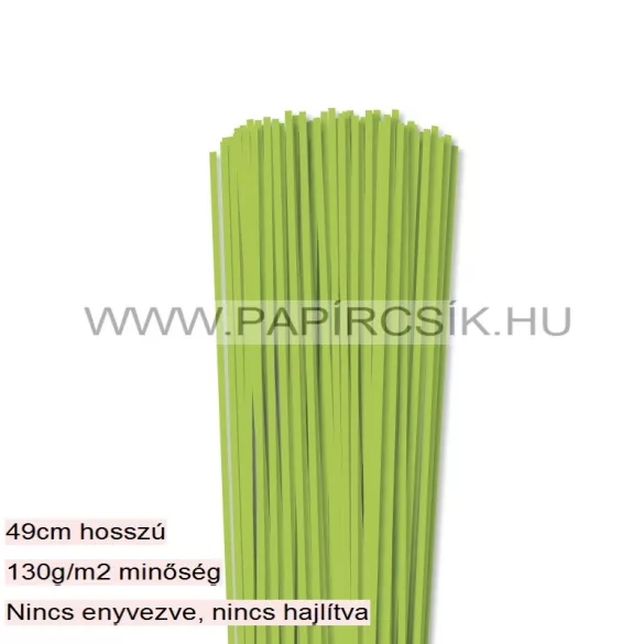 Hârtie quilling, Verde de primăvară, 3mm. (100 buc., 49cm)