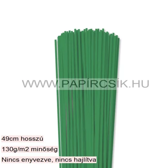 Hârtie quilling, Verde, 3mm. (100 buc., 49cm)
