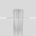 Fehér METÁL, 3mm-es quilling papírcsík (100 db, 49cm)