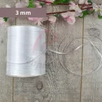 Szatén szalag (Fehér, 3mm, 1 méter)