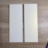 Dekorálható falikép alap, FEHÉR METÁL színben (2 db,  11 cm x 32 cm) 