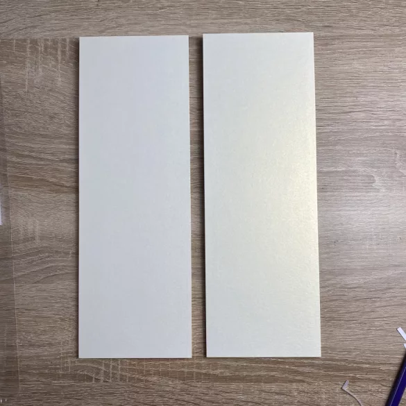 Dekorálható falikép alap, FEHÉR METÁL színben (2 db,  11 cm x 32 cm) 