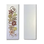   Dekorálható falikép alap, KRÉM METÁL színben (2 db,  11 cm x 32 cm) 