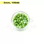 Perle semisferice din plastic, verde mușchi (3mm, 100buc.)