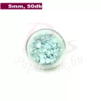 Perle semisferice din plastic, bleu pal (5mm, 50buc.)