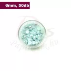 Perle semisferice din plastic, bleu pal (6mm, 50buc.)