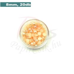 Perle semisferice din plastic, caise (8mm, 20buc.)