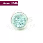 Perle semisferice din plastic, bleu pal (8mm, 20buc.)
