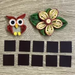 Plăcuță magnetică, adeziv (2x2 cm, 10 buc.)