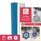   Albastru - Alb - model pt.  tehnica quilling (benzi - 200 buc. și descriere cu poze)