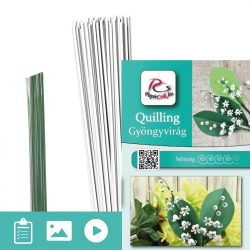   Gyöngyvirág  - Quilling minta (70db csík 10db mintához és leírás képekkel)