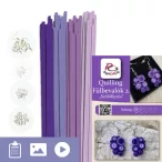   Cercei 2. - Model quilling (80 benzi de hârtie, piese pentru cercei 20 buc./10 perechi pentru model,  descriere)
