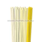   Halványsárga árnyalatok, 7mm-es quilling papírcsík (5x20, 49cm)