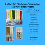 Quilling 1x1 - Karácsony - TANFOLYAM és KEZDŐCSOMAG (ESZKÖZÖK NÉLKÜL, még több papírcsíkkal!!!) 11 féle mintával Angyalka, Csillag, Hópehely