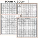 Placa de plută cu 4 buc. șabloane (30x30 cm)
